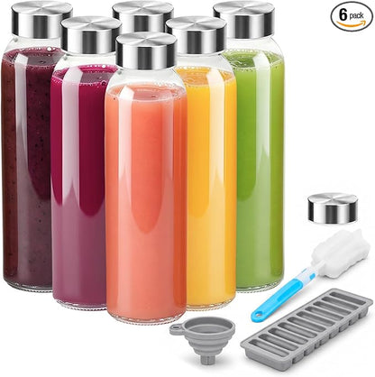 Zukro 18 oz Clear Glass Juice Bottles by ZukroDrinkware