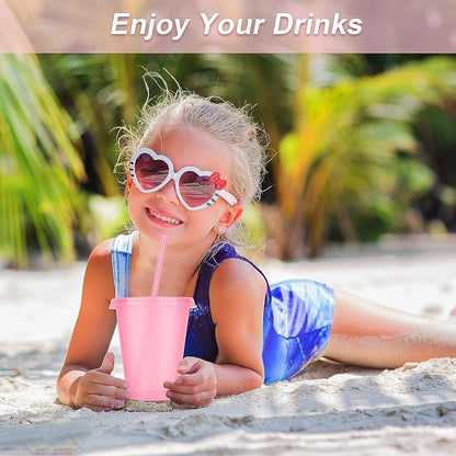 24 Pcs Plastic Tumblers with Lids and Straws, Reusable Cups with Lids Plastic - Image 5