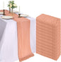 12 Pack 10Ft Peach Cheesecloth Table Runner 23 x 120 Inch | Gauze Rustic Boho by CKIKU