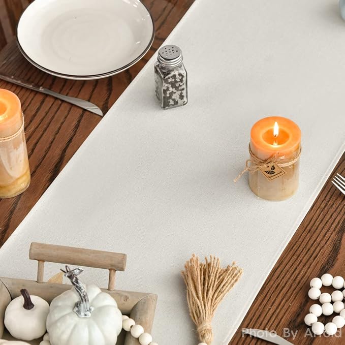 Artoid Mode 210 GSM Fall Table Runner 13x72 Inch Home Party Decor | Aqua Hello - Image 7