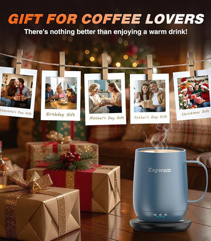Kepwam Self-Heating Coffee Mug T2, 16oz Electric Heated Mug Hot Up to 149℉ | No - Image 7