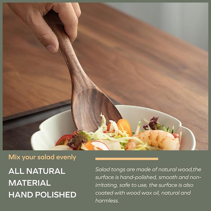 Muso Wood Acacia Salad Servers - Image 6