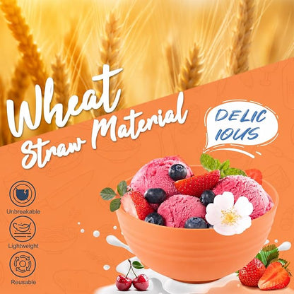 Kids Wheat Straw Dinnerware Sets - Image 5
