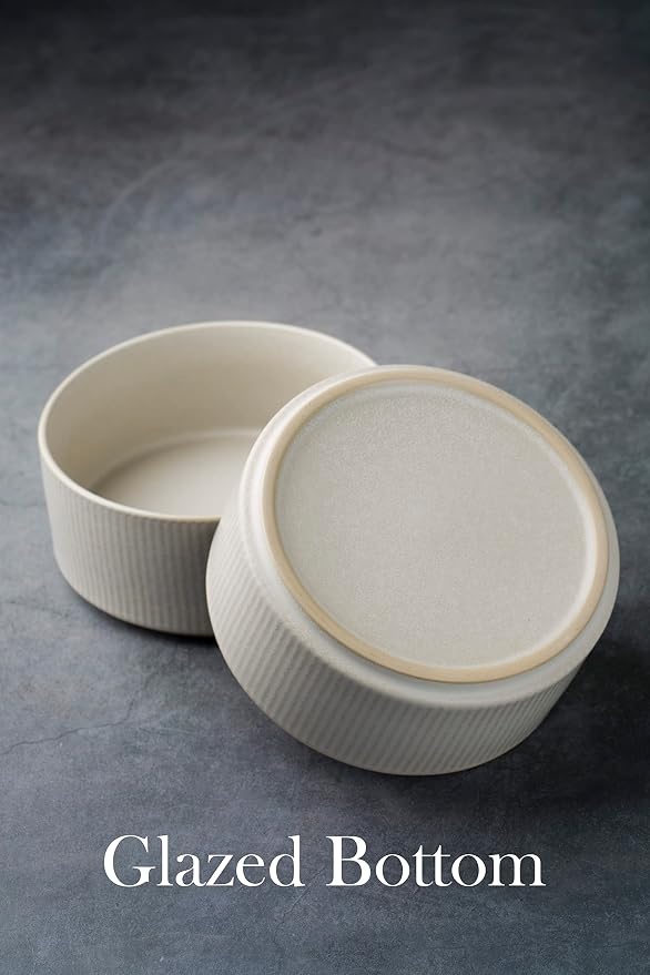 famiware Star Cereal Bowl Set, 23 oz Soup Bowls Set of 6, Matte White | Double - Image 6