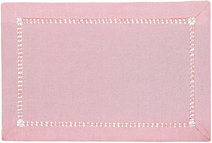 Grelucgo Handcrafted Solid Color Dining Table Placemats, Double-Hemstitched) - Image 3