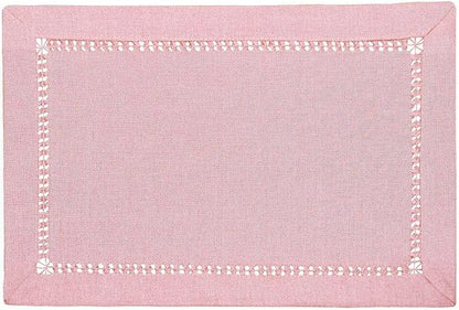 Grelucgo Handcrafted Solid Color Dining Table Placemats, Double-Hemstitched) - Image 3