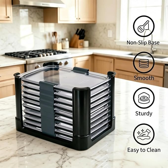9.6 Cup Food Container Lids Organizer - Image 3