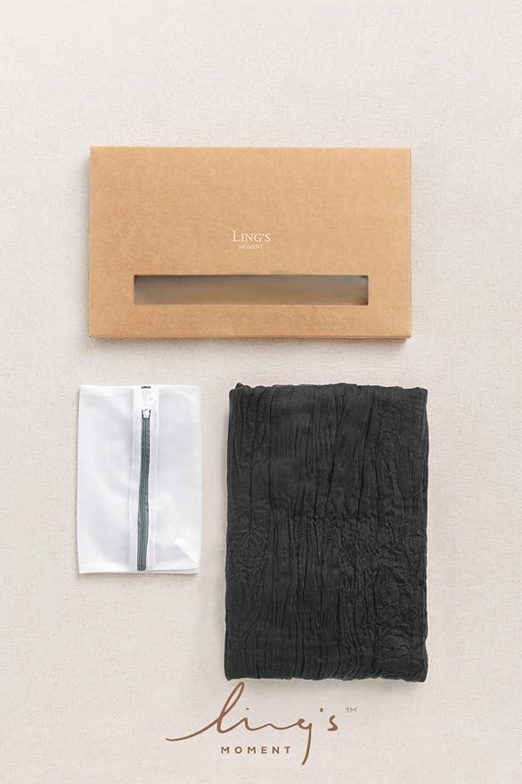 Ling's Moment Black Gauze Cheesecloth Table Runner, 14FT | Sheer Cheese Cloth - Image 7
