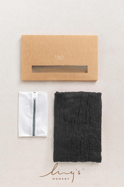 Ling's Moment Black Gauze Cheesecloth Table Runner, 14FT | Sheer Cheese Cloth - Image 7