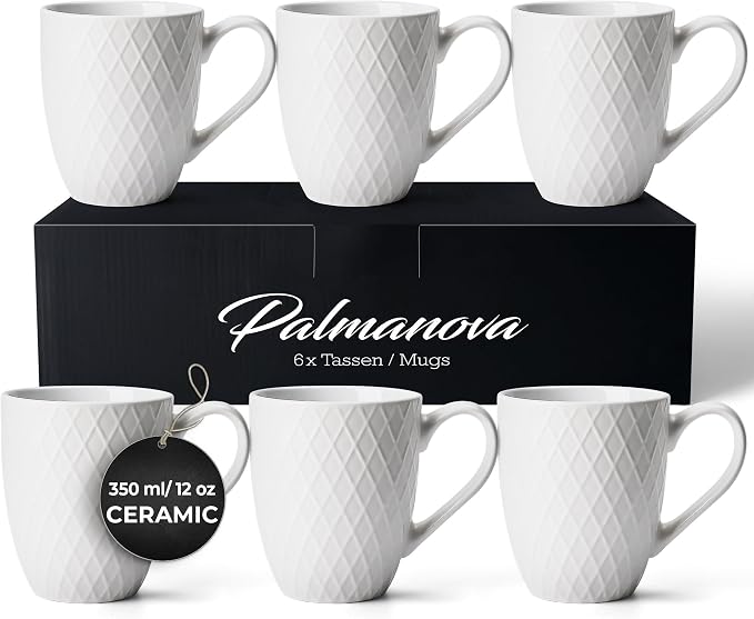 MIAMIO - Coffee Mugs Set of 6 - Palmanova - Daily Table Set | Ceramic coffee by MIAMIO