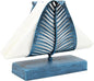OwlGift Freestanding Modern Napkin Holder with Leaf Design, Tabletop Tissue Dispenser, Napkin Storage Organizer – Turquoise