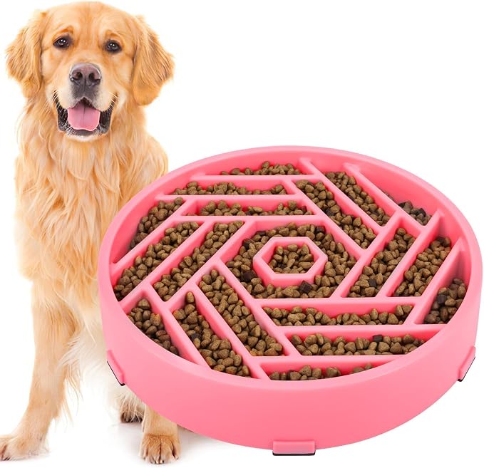 TOBYTO Slow Feeder Dog Bowls Large Medium Breed, Anti-Choking Slow Eating Dog by TOBYTO