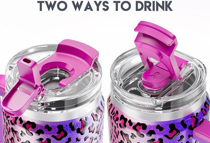 Meoky 40 oz Tumbler with Handle and Straw, Insulated Tumbler with Lid and Straw - Image 6