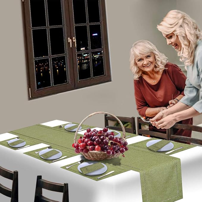 Grelucgo Small Handcrafted Solid Color Dining Table Runner, Dresser Scarf - Image 5