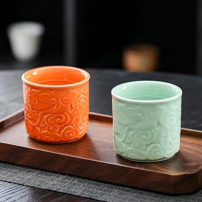 Ceramic Espresso Cups Set of 2-3oz Demitasse Cups - Image 6