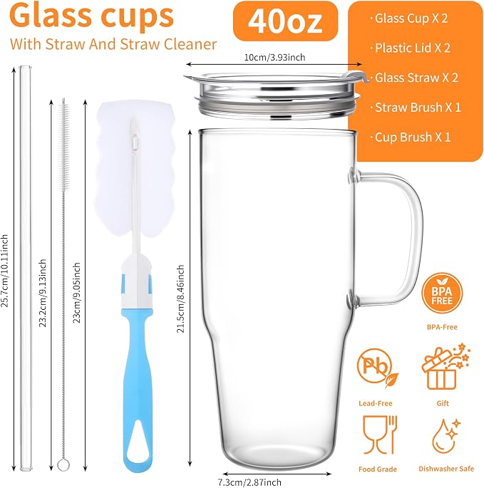 Birity 40OZ Borosilicate Glass Tumbler - Image 8