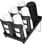 Coffee Cup Holder,Cup and Lid Dispenser with Stand,Disposable Cups Organizer,6 Slots,for Coffee Station,Bar,Office,Home,Restaurant,Breakroom,Countertop