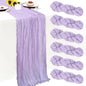 6 Pack Lilac Purple Cheesecloth Table Runner 22x120 Inch | 10Ft Rustic Boho by Fwxdbwyl