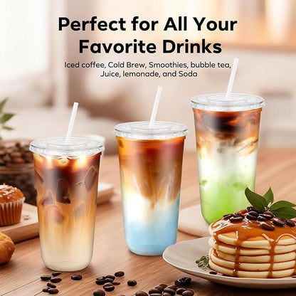 100 Pack 20 oz Round Bottom Plastic Cups - Image 3