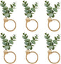 APTWOW Napkin Rings Set of 6, Easter Napkin Rings, Wood Bead Farmhouse Napkins by APTWOW