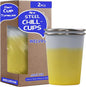 20oz 2PCS Stainless Steel Pint Cups, Reusable metal Cups, Drinking | Pint by Unknown