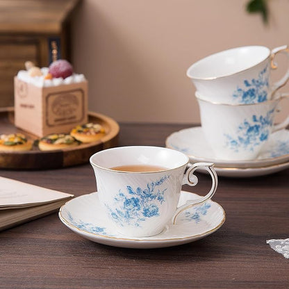 Agyiuns tea cups and saucers ceramic coffee mug 6oz - Image 5