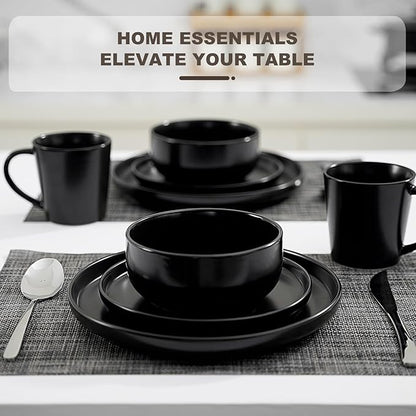 EWFEN Plates and Bowls Sets, 32 Pieces Ceramic Dinnerware Set - Image 5