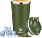 Insulated Travel Coffee Mug Reusable Coffee Tumbler Cup by QEMAUUAHealthyLife