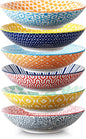 Selamica Porcelain 40oz Large Bowls 9 inch Big Pasta Salad Bowls, Microwave and by Selamica