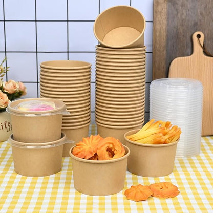 ESSENTIAL 50 Pcs 16oz Paper Ice Cream Cups - Image 6