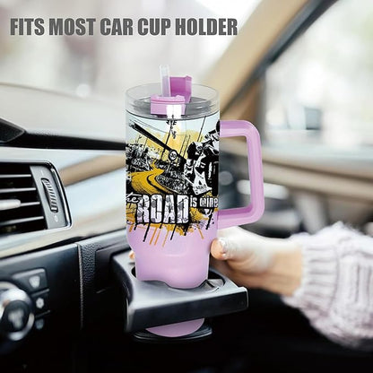 40 oz Sublimation Tumbler with Handle Lid and Straw 20 Pack Gradient Glitter Stainless Steel Double Wall Vacuum Insulated Bulk Sublimation Blank Mixed Colors