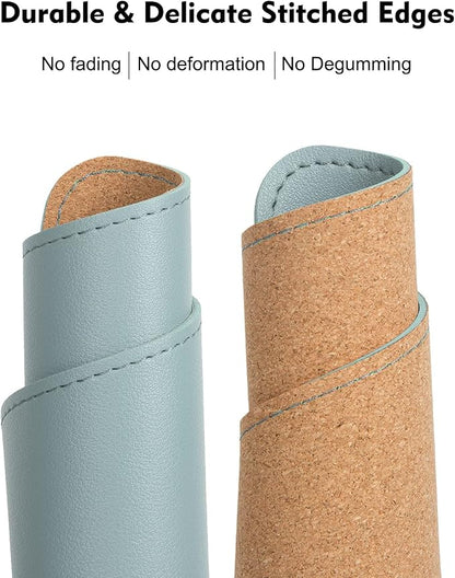 Double-Sided PU Leather & Cork Mouse Pad - Image 4