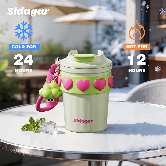SDGA+ 12 oz Travel Coffee Mug Spill Proof Leak Proof, Stainless Steel Thermal - Image 5