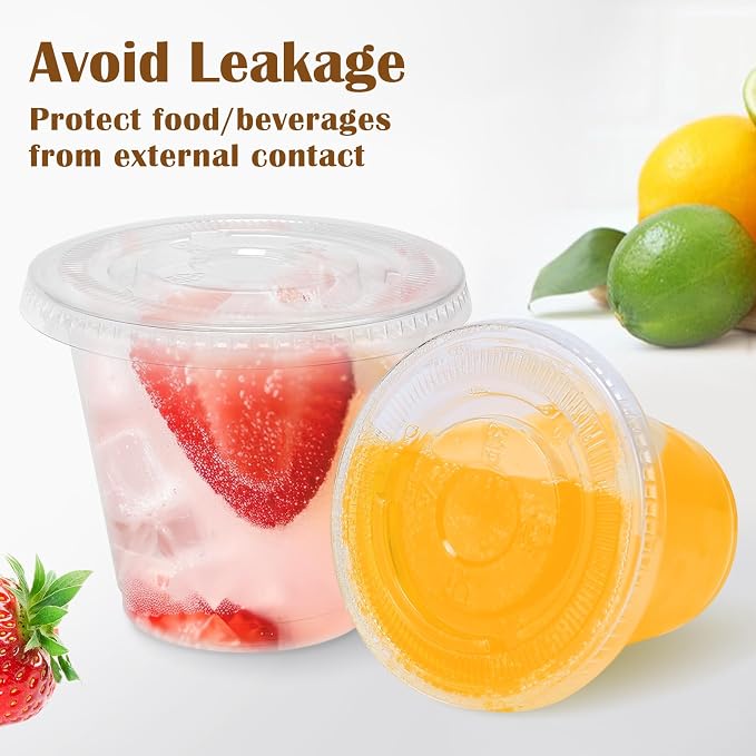BYSNOW 100 Pack 9 oz Clear Plastic Dessert Cups - Image 3
