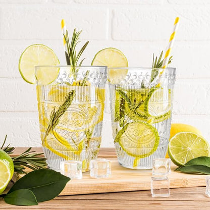 Pumtus 12 Pack Clear Plastic Tumblers, 15 OZ Reusable Romantic Drinking Cup - Image 4