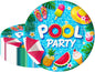 7 Inch Pool Paper Plates 50 Pack Summer Blue Party Plates Decorations | Summer by Unknown