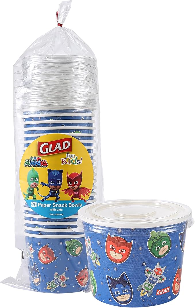 Glad for Kids PJ Masks Paper Snack Bowls by GladTrashFoodStorage