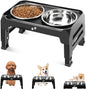 COMESOON Elevated Dog Bowls for Small Medium Dogs, 3 Height Adjustable Raised by COMESOON