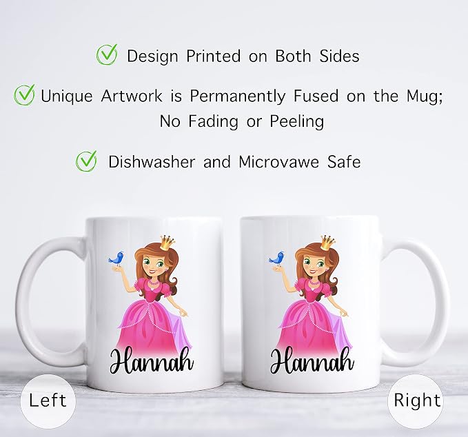 Personalized Mug for Kids, Girls | Customized Hot Chocolate, Coffee & Tea Cup | - Image 2