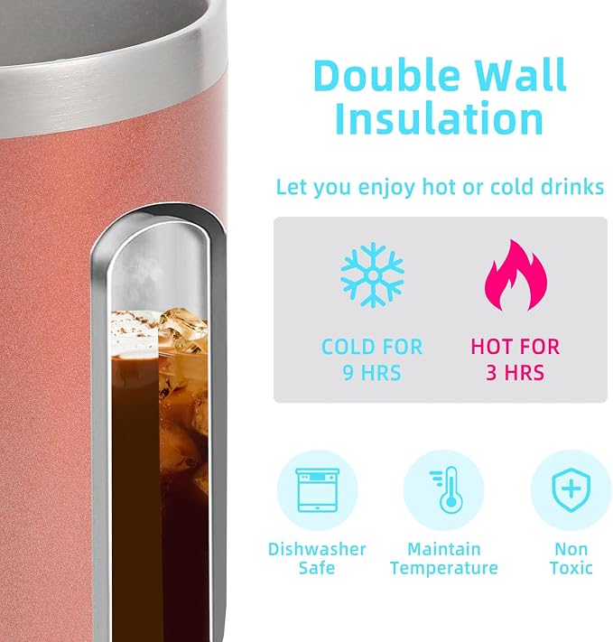 Volhoply 14oz Insulated Stainless Steel Coffee Mug - Image 3