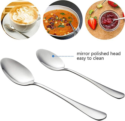 Silverware Set Service for 2, E-far 10-Piece Stainless Steel Flatware Set - Image 3