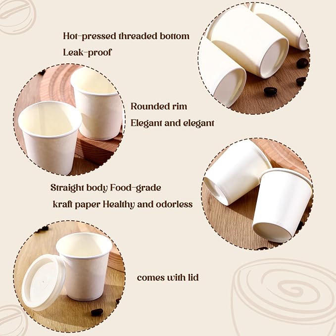 100 Sets 3 oz Disposable Espresso Cup - Image 2