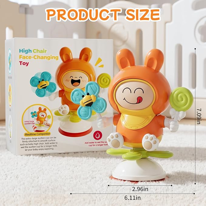 Suction Spinner Toy, High Chair Sensory Toy - Image 6