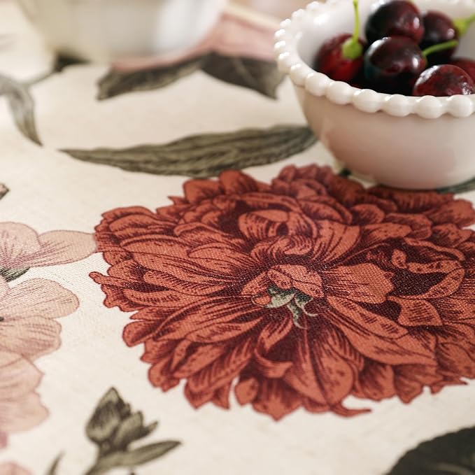 bilin gaier Designer Linen Extra Long Table Runner, Colorful Floral Pattern - Image 5