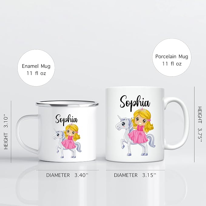 Personalized Mug for Kids, Girls | Customized Hot Chocolate Cocoa Coffee Cup | - Image 3