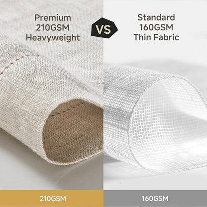100% Pure French Linen Table Runner 90 Inches Long, Natural Hemstitch Tablecloth - Image 6