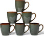 Pokini Coffee Mug 14 oz, Ceramic Coffee Mugs Set of 6, Reactive Glaze Mug by Pokini