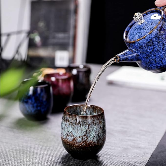 Jianzhan Ceramic Teacup, Kung Fu Tea Set, Coffee cup，Yerba Mate Set Ceramic - Image 4