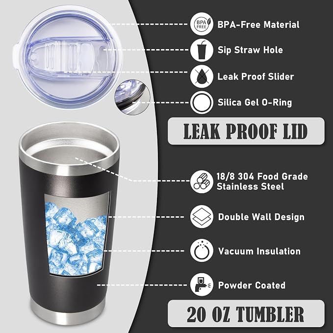 20oz Tumbler Insulated Coffee Tumblers - Image 3