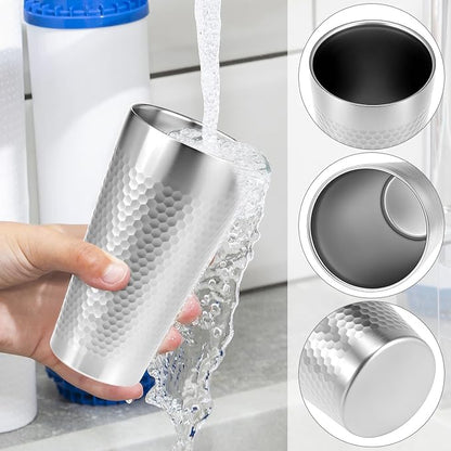 QWORK Stainless Steel Insulated Tumblers, 19 oz 4 Pack Stackable Water Tumblers - Image 5
